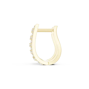 Architectural Round Pavé-Set Geometric Hoop Earrings - Image 4