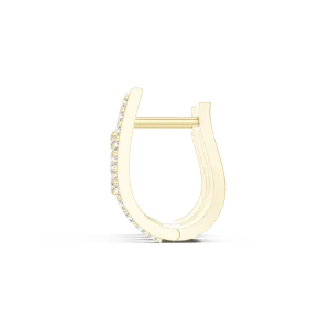 Geometric Linear Pavé-Set Round Brilliant Hoop Earrings - Image 4