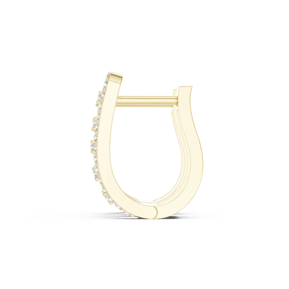 Luminary Pavé-Set Round Brilliant Geometric Hoop Earrings - Image 4