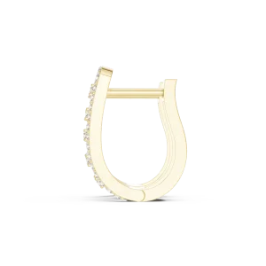 Luminary Pavé-Set Round Brilliant Geometric Hoop Earrings - Image 4