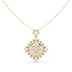 Luminary Geometric Round Brilliant Pavé-Set Pendant