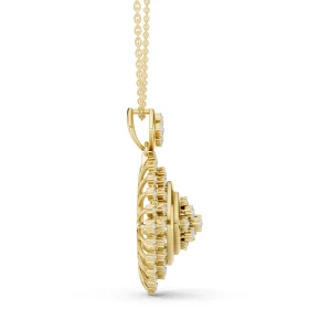 Luminary Geometric Round Brilliant Pavé-Set Pendant - Image 4