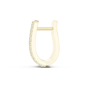 Luminary Triple-Row Pavé-Set Round Cut Hoop Earrings - Image 4