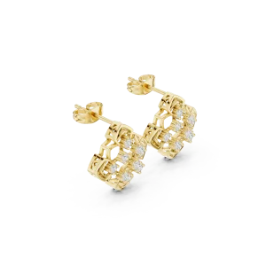 Symmetry Geometric Round Cut Diamond Architectural Studs