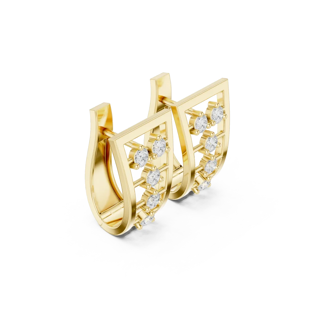 Discover the elegance of our geometric lab-grown DIAMEUR diamond stud earrings. Handcrafted for brilliance, they are the perfect modern classic. Shop now!