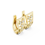 Luminary Round Brilliant Geometric Statement Stud Earrings
