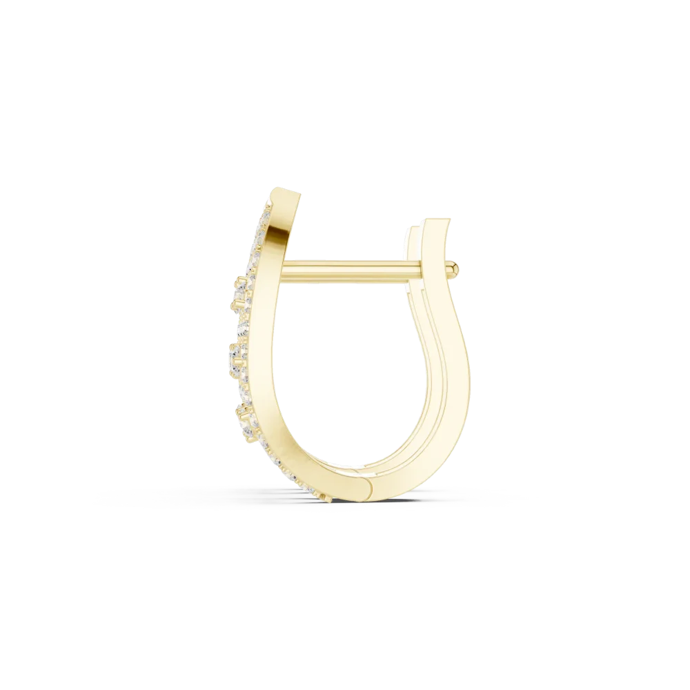 Architectural Round Brilliant Pavé-Set Hoop Earrings - Image 4