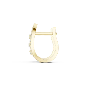 Architectural Round Brilliant Pavé-Set Hoop Earrings - Image 4