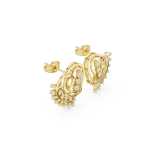 Ethereal Heart Silhouette Pavé-Set Round Diamond Stud Earrings