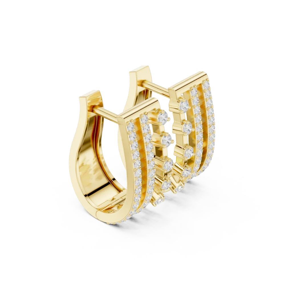 Elevate your style with these Luminary pavé-set hoop earrings. Crafted with radiant DIAMEUR lab-grown diamonds for unmatched brilliance. Shop today.