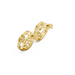 Fluid Helix Round Brilliant Pavé-Set Architectural Studs - Image 3