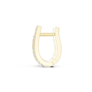 Luminary Round Pavé-Set Architectural Hoop Earrings - Image 4