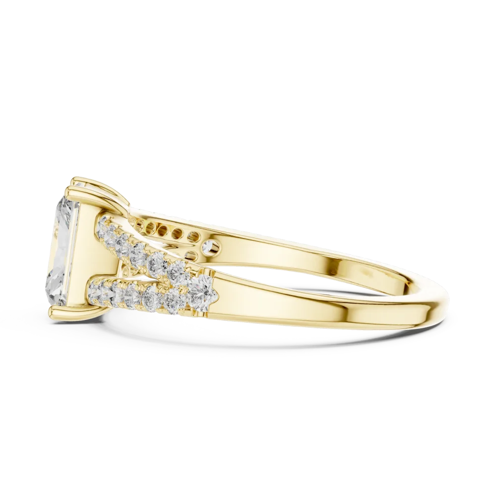 Radiant Symmetry Split-Shank Radiant Cut Solitaire Ring - Image 4