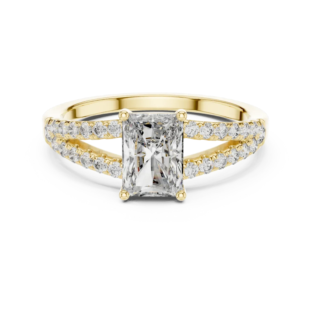 Radiant Symmetry Split-Shank Radiant Cut Solitaire Ring - Image 2
