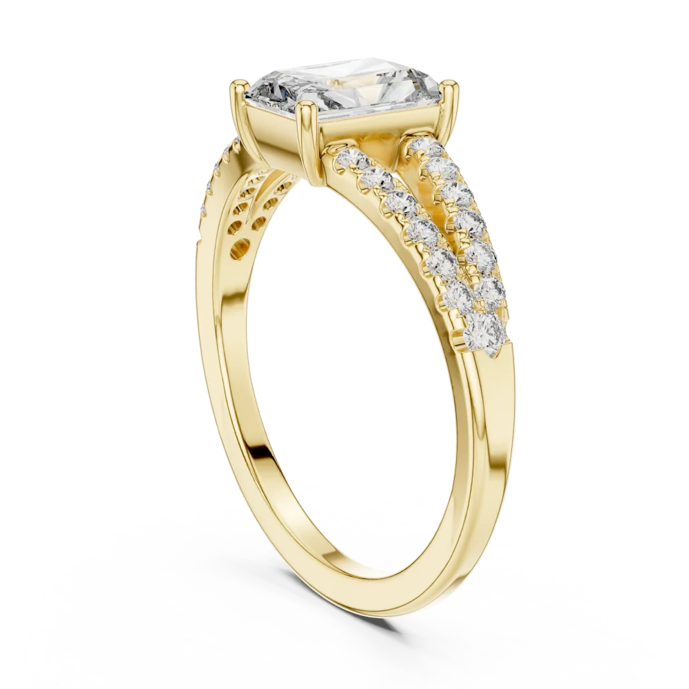 Radiant Symmetry Split-Shank Radiant Cut Solitaire Ring - Image 3
