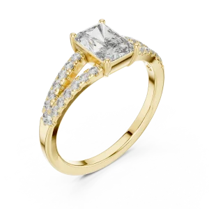 Radiant Symmetry Split-Shank Radiant Cut Solitaire Ring