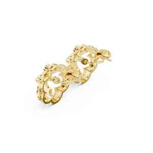 Ethereal Petal Silhouette Round Brilliant Lab Grown Diamond Studs - Image 3