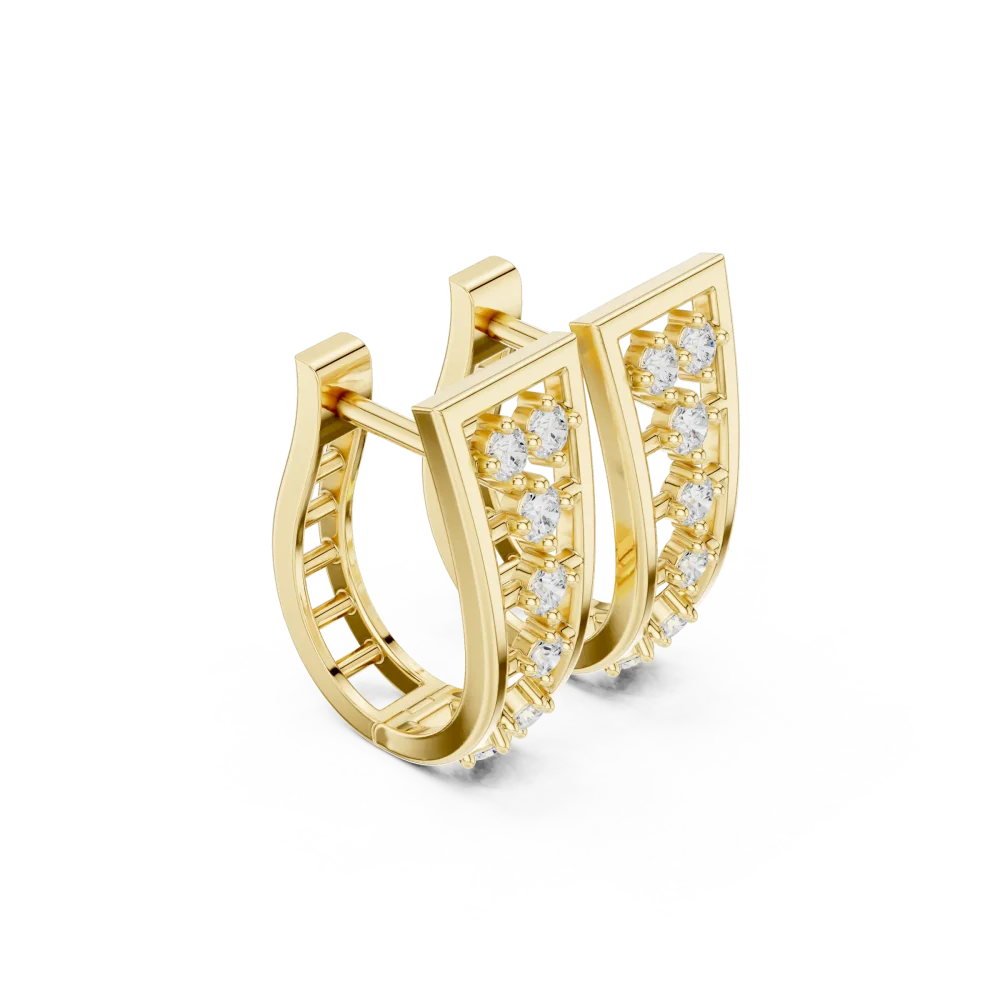 Discover the perfect blend of modern architecture and radiance with these DIAMEUR diamond hoop earrings. Elevate your everyday style—shop today.