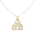 Luminary Round Brilliant Pavé-Set Architectural Pendant