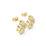 Ethereal Pear and Round Brilliant Architectural Stud Earrings
