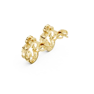 Ethereal Pear and Round Brilliant Architectural Stud Earrings - Image 3