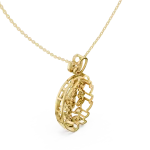Luminary Round Brilliant Pavé-Set Architectural Pendant
