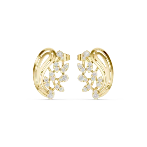 Ethereal Luminary Round Brilliant Pavé-Set Stud Earrings - Image 2