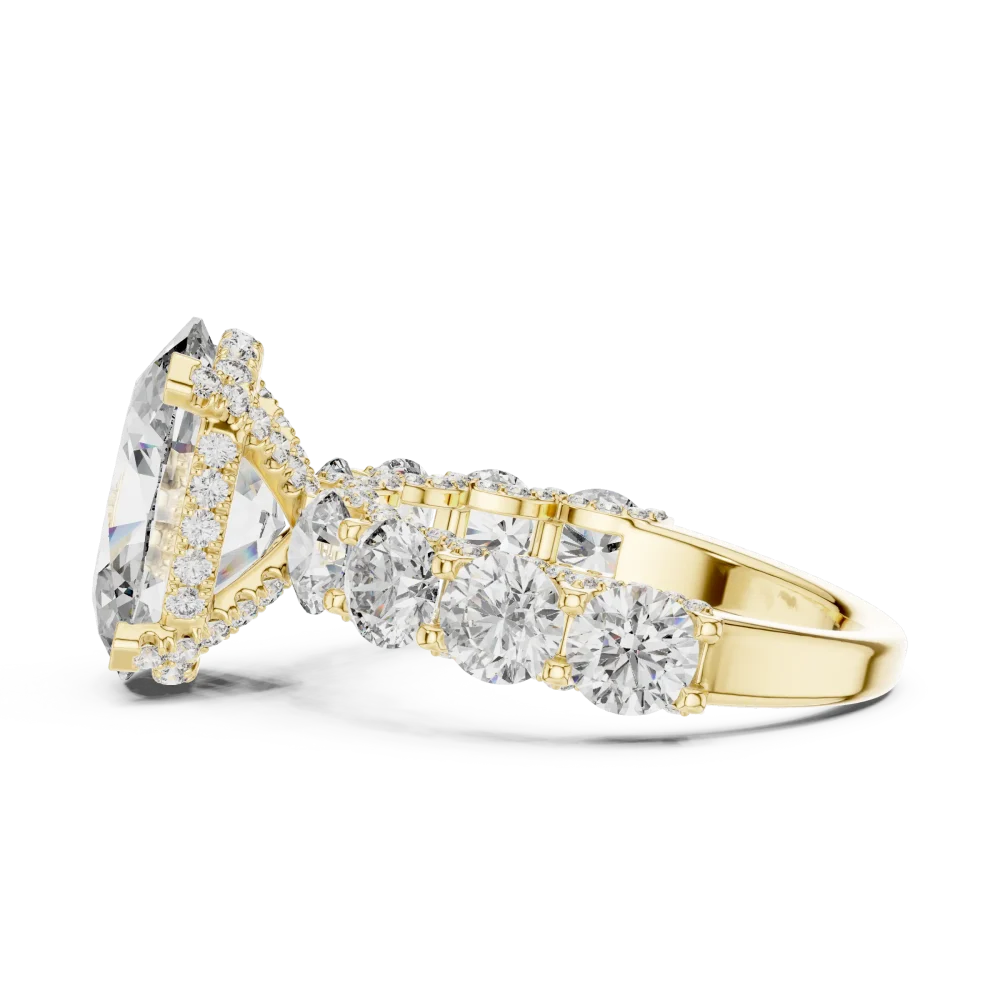 Ethereal Oval Cut Luminary Solitaire Engagement Ring - Image 4