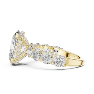 Ethereal Oval Cut Luminary Solitaire Engagement Ring - Image 4