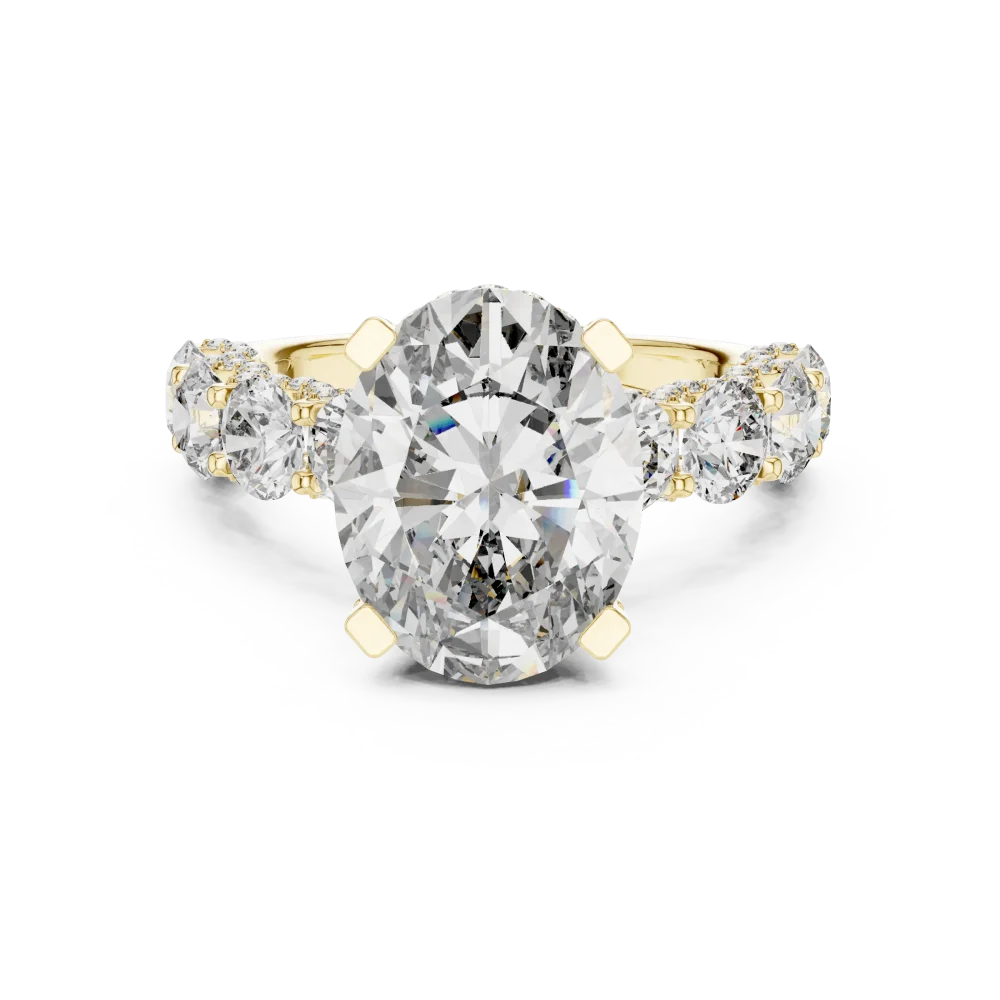 Ethereal Oval Cut Luminary Solitaire Engagement Ring - Image 2