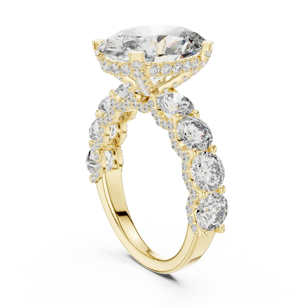 Ethereal Oval Cut Luminary Solitaire Engagement Ring - Image 3
