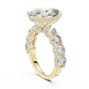 Ethereal Oval Cut Luminary Solitaire Engagement Ring - Image 3