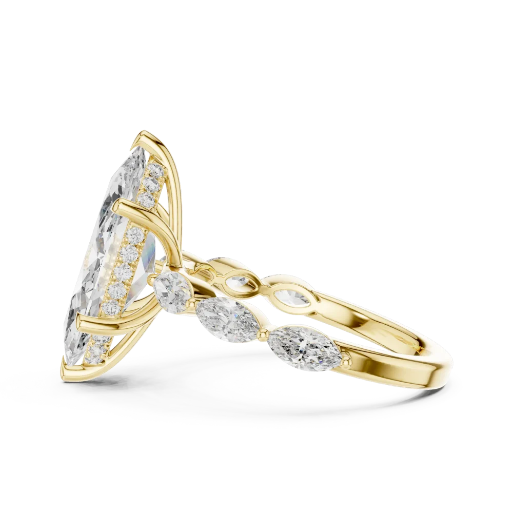 Ethereal Marquise Silhouette Solitaire Engagement Ring - Image 4