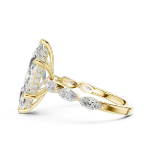 Ethereal Marquise Silhouette Solitaire Engagement Ring - Image 4