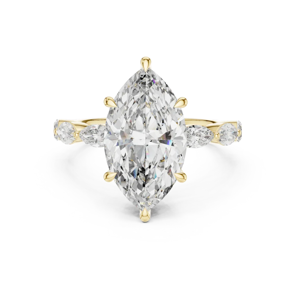 Ethereal Marquise Silhouette Solitaire Engagement Ring - Image 2