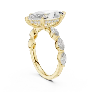 Ethereal Marquise Silhouette Solitaire Engagement Ring - Image 3