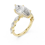 Ethereal Marquise Silhouette Solitaire Engagement Ring