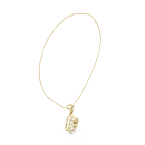 Ethereal Fluidity Round Brilliant Pavé-Set Modern Pendant - Image 2