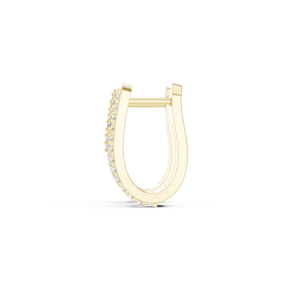 Symmetry Architectural Pavé-Set Round Brilliant Hoop Earrings - Image 4