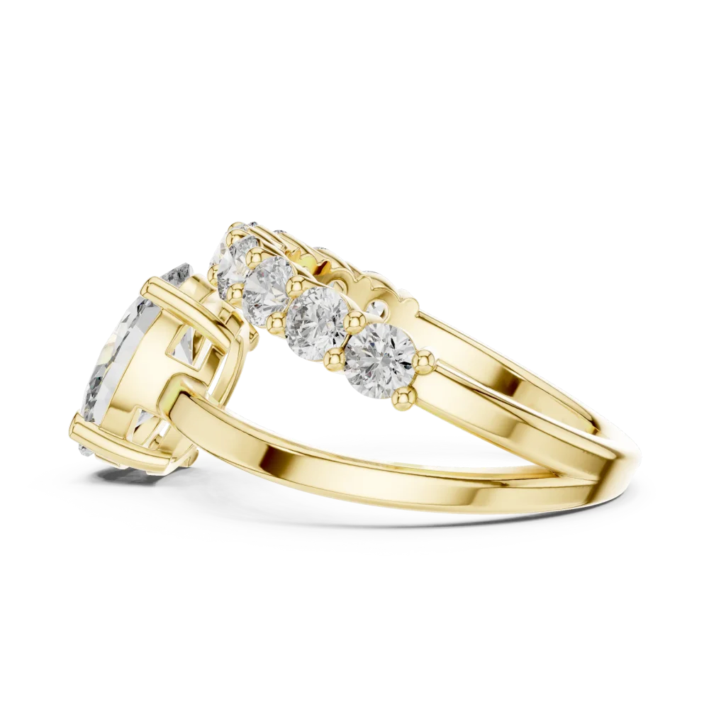 Ethereal Oval Luminary Pavé-Set Solitaire Ring - Image 4