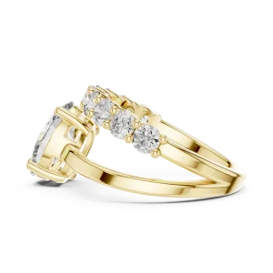 Ethereal Oval Luminary Pavé-Set Solitaire Ring - Image 4
