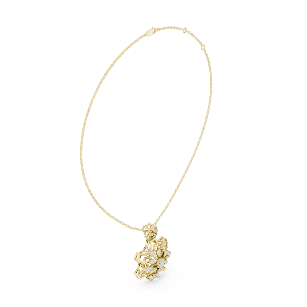 Luminary Geometric Round Brilliant Starburst Pendant - Image 2