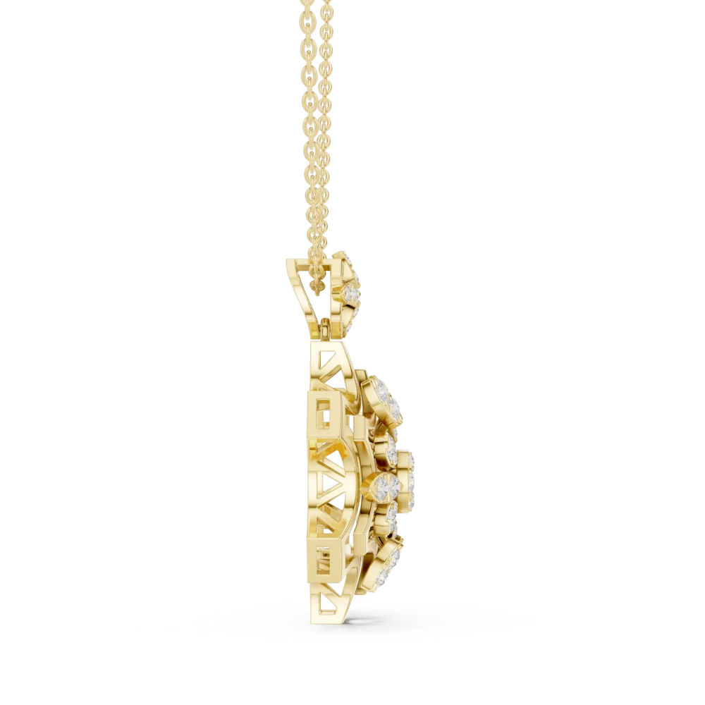 Luminary Geometric Round Brilliant Starburst Pendant - Image 4