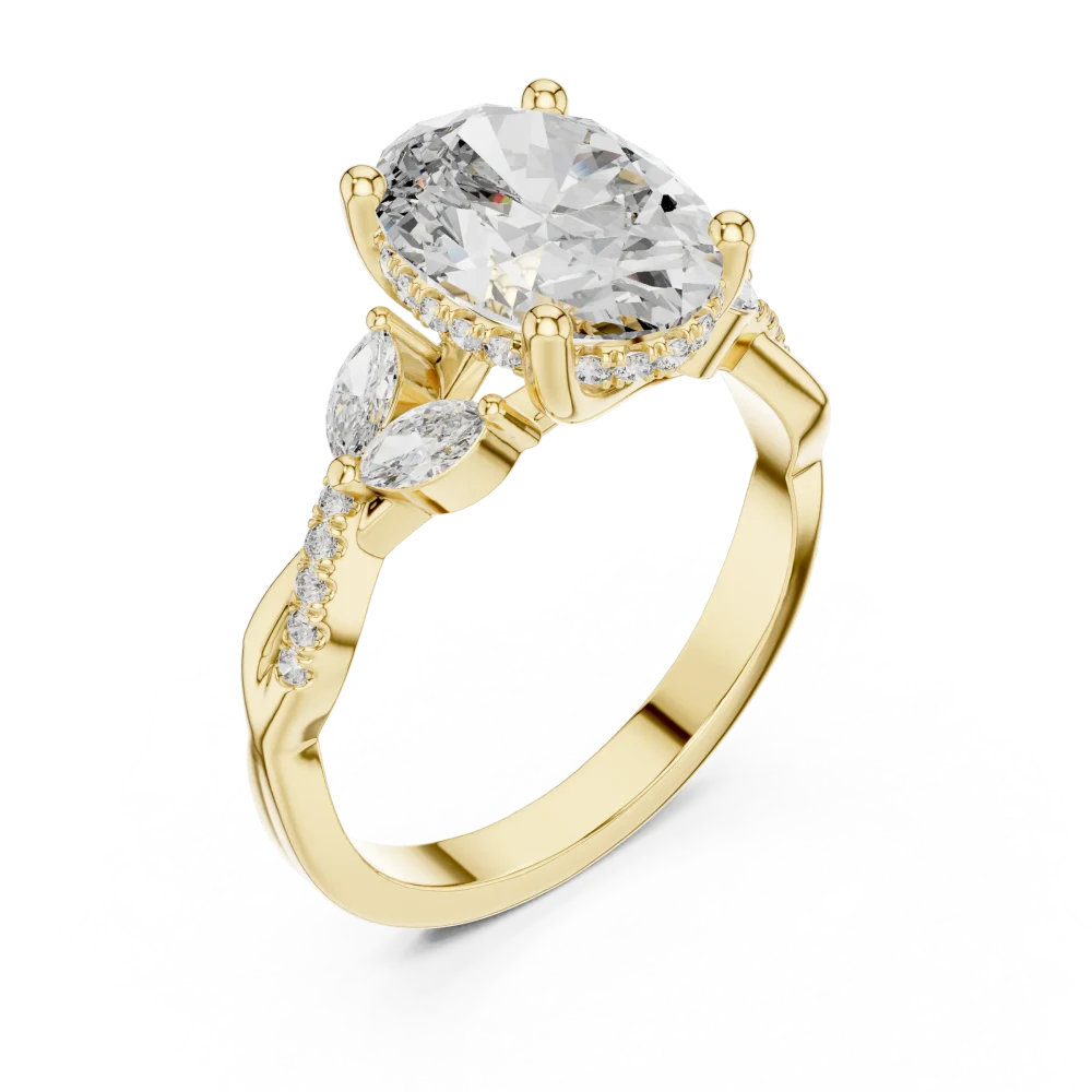 Experience the captivating radiance of our oval cut DIAMEUR lab-grown diamond ring. A modern classic design, handcrafted for timeless luxury.