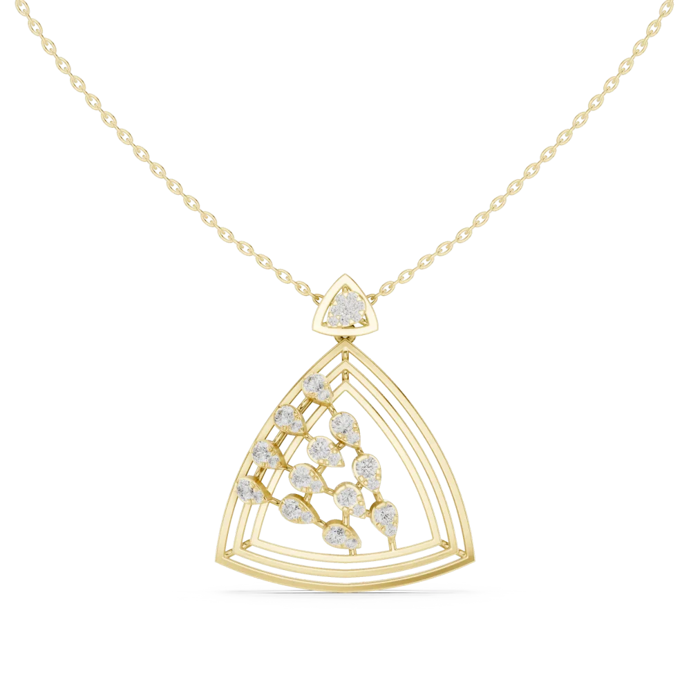 Discover the radiant beauty of this geometric DIAMEUR diamond pendant. Expertly handcrafted for timeless appeal, elevate your style and shop today.