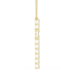 Symmetry Emerald Cut Architectural Cross Pendant - Image 4