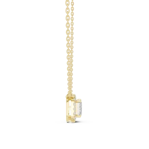 Luminary Emerald Cut Symmetry Halo Solitaire Pendant - Image 4
