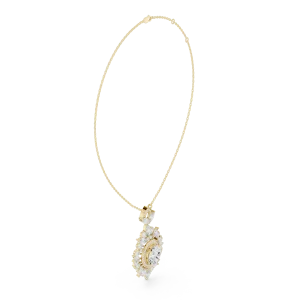 Luminary Oval Marquise and Pear Solitaire Statement Pendant - Image 2