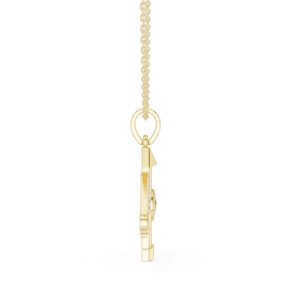 Ethereal Pavé-Set Archer Om Religious Pendant - Image 4