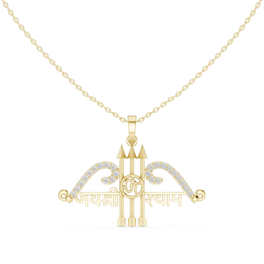 Discover the radiant beauty of this handcrafted Archer Om pendant. Featuring brilliant DIAMEUR diamonds, it is the ultimate symbol of style. Shop now!